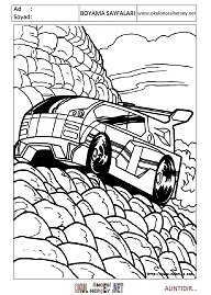 Hot-wheels boyama sayfaları